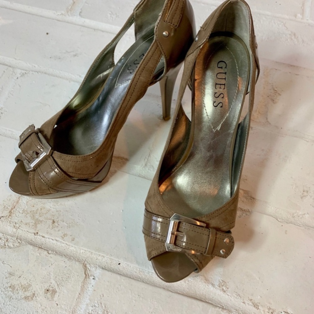 Buckle Peep Toe Heels